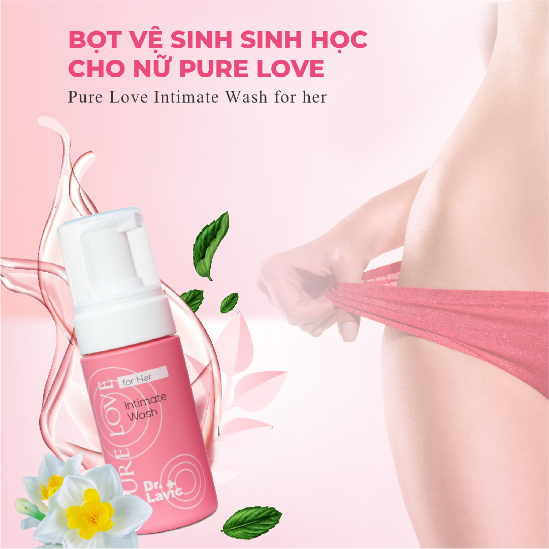 Dung dịch vệ sinh phụ nữ Dr.Lavic Pure Love Intimate Wash For Her dạng bọt sạch thơm mát 100ml - DR940
