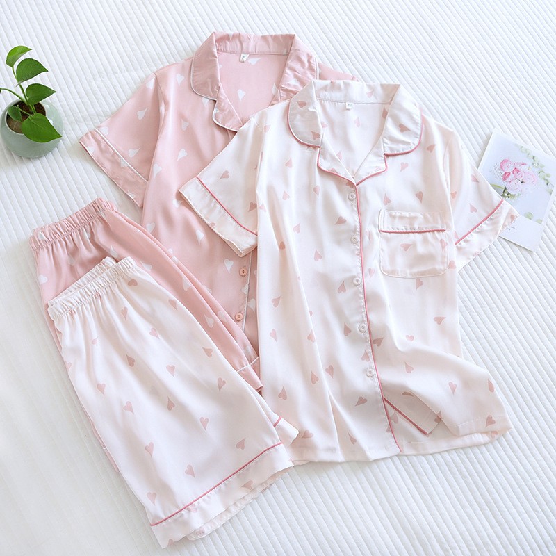 Pyjama Nữ Short Đùi Mặc Nhà  Azuno AZ185 Chất Liệu Lụa Cao Cấp Mặc Mùa Hè Cực Mát