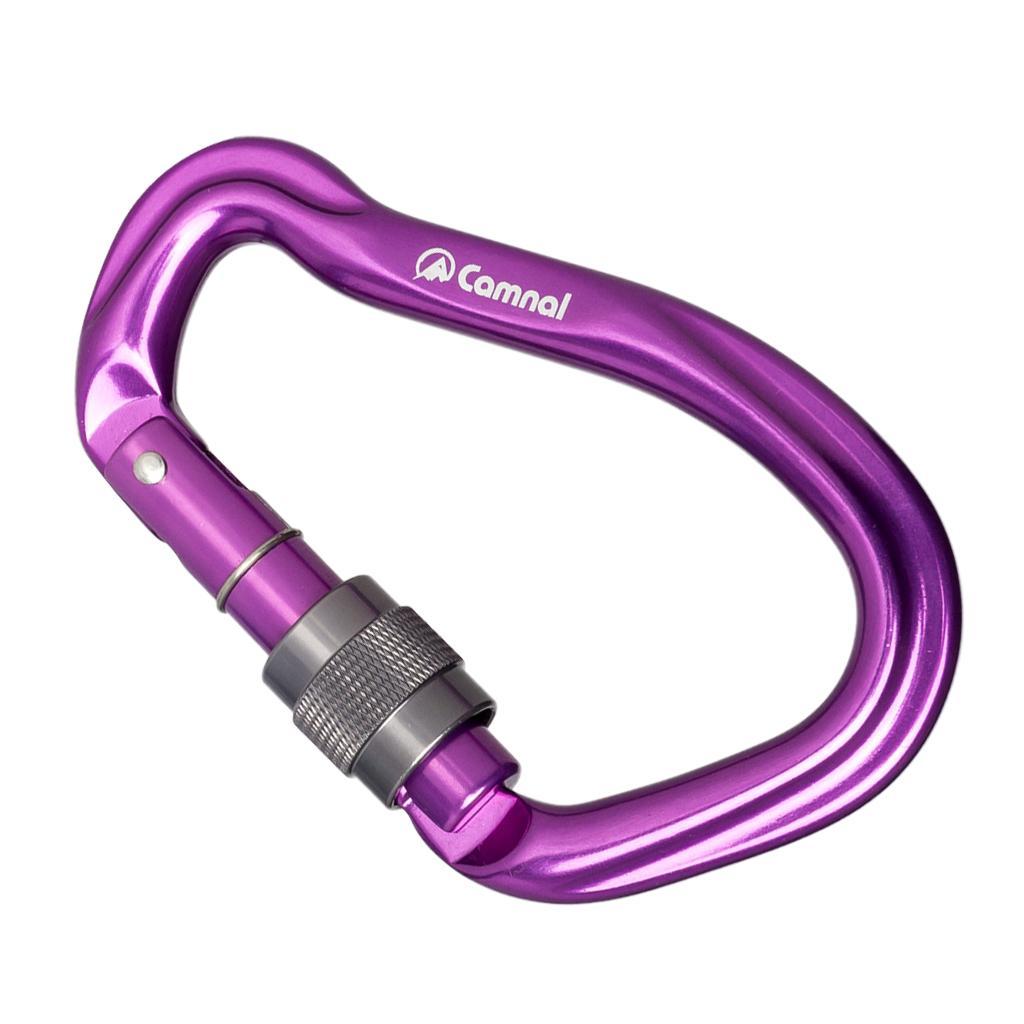 23KN Climbing Carabiner Mountaineering D Type Metal Clip Screw Lock