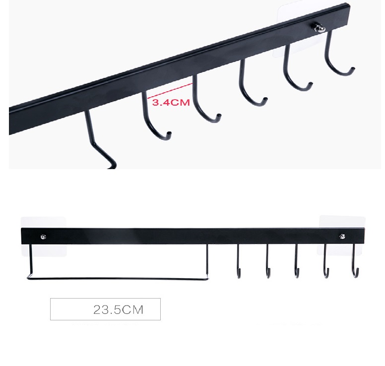 Móc treo dán tường đa năng bằng sắt, không cần khoan lỗ, đục tường, kèm móc dán, chọn màu theo ý