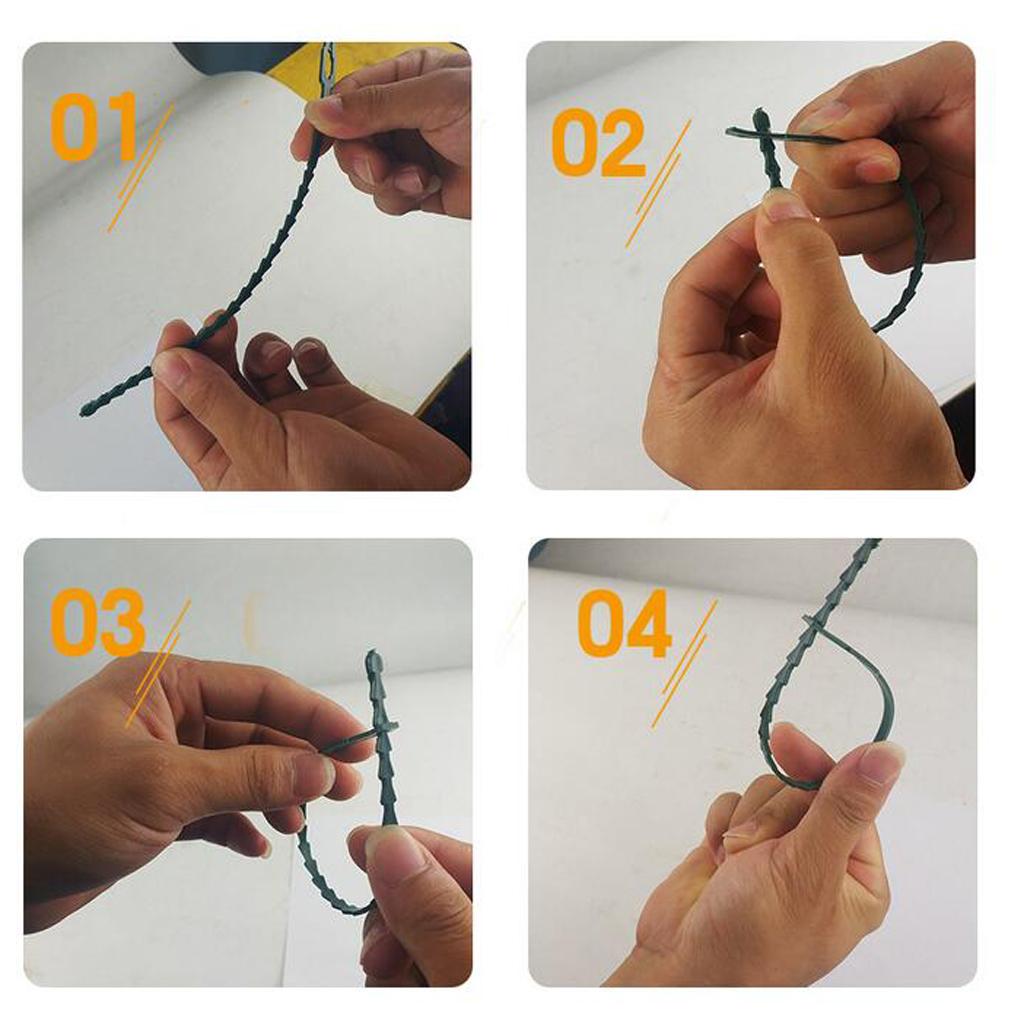 2x Garden Plants Tie Reusable Plastic Ties Tree Climbing Aid Garden Tie 23CM