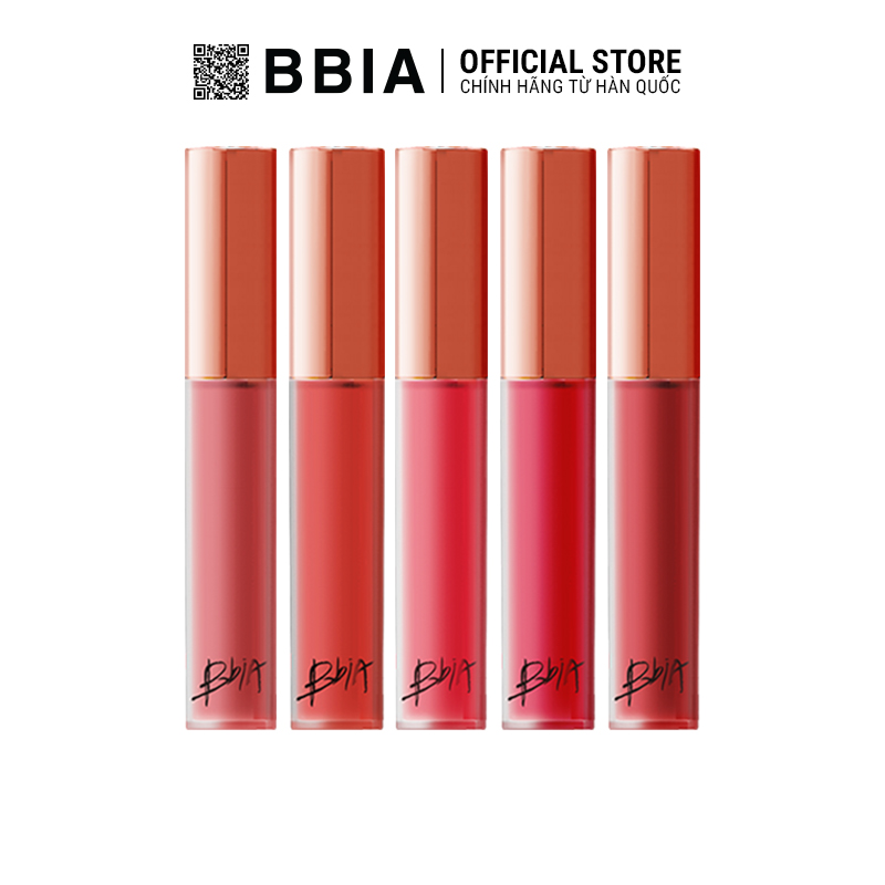 Son kem lì Bbia Last Velvet Lip Tint - 19 More Dazzling 5g (Màu đỏ ánh hồng cánh sen)