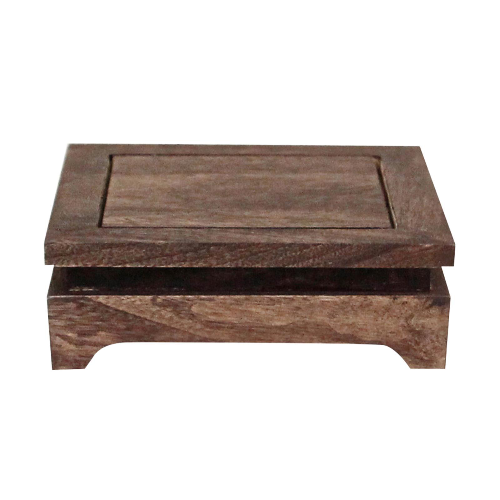 Wooden Display Stand Rectangular Base for Collectibles Craft Base Sculpture Keepsake Display Base Figurine Stone Square Decor Wood Base