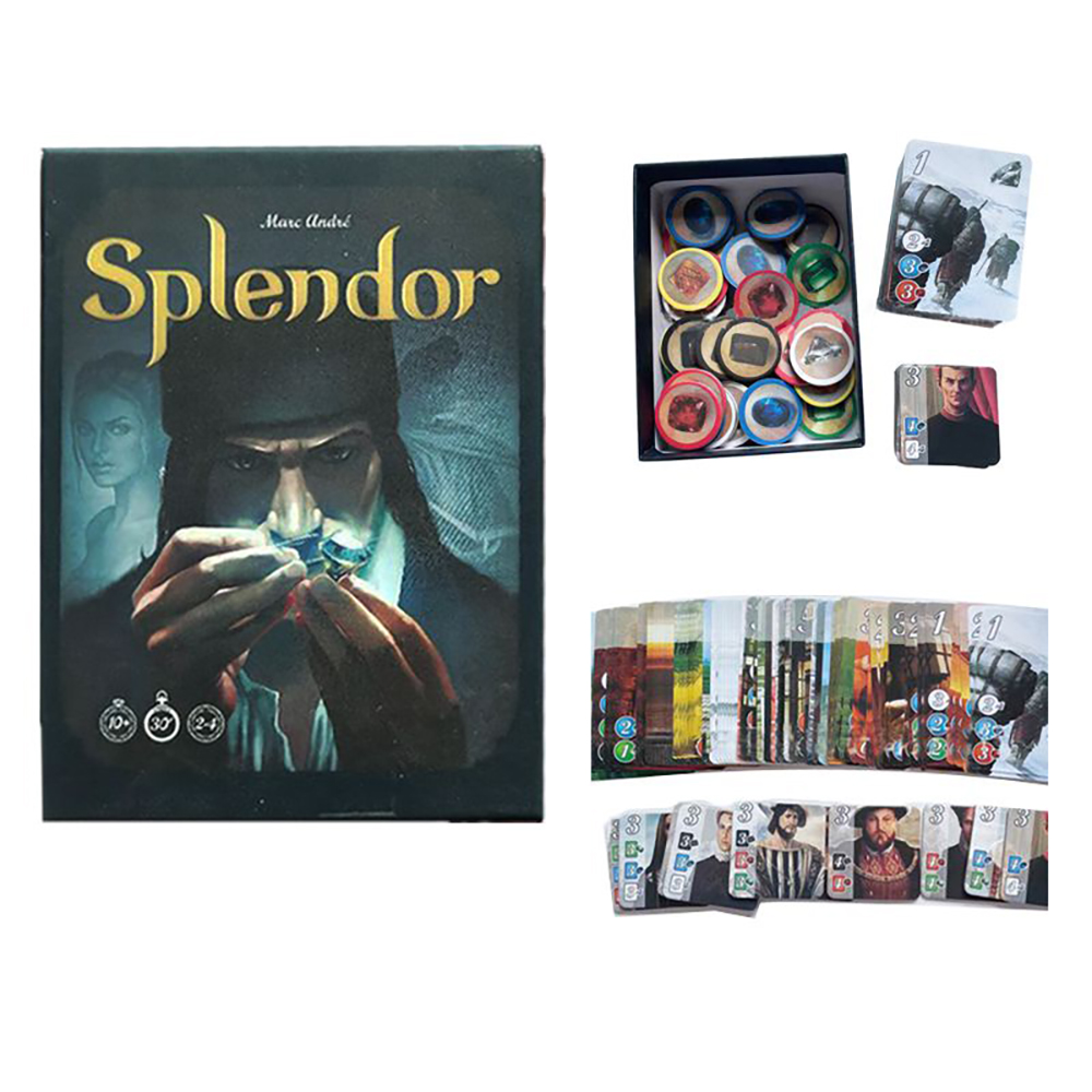 Bộ Bài Board Game Splendor Giá Rẻ Chip Card Board Đầy Đủ Components