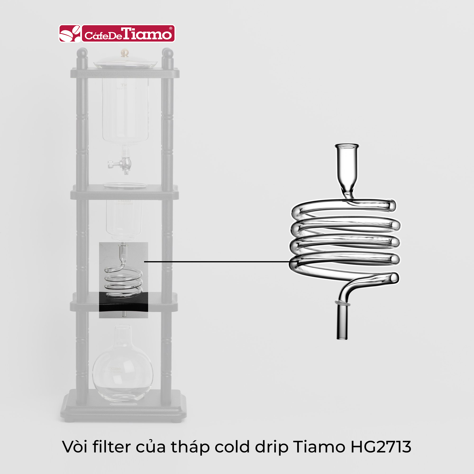 Vòi filter water drip của tháp Cold Drip Tiamo HG2713
