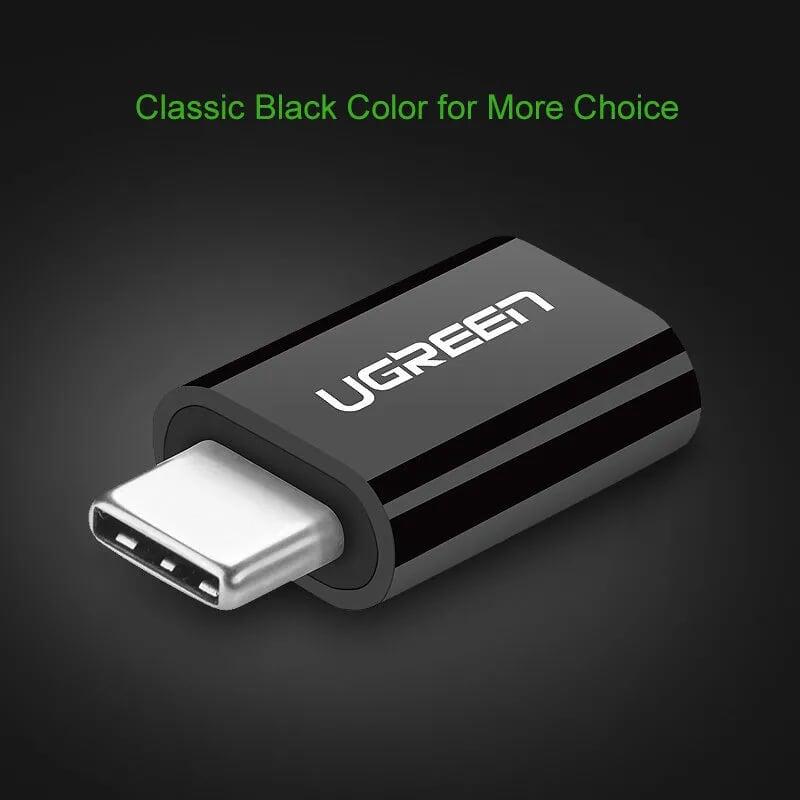 Ugreen UG30865US157TK Màu Đen Đầu chuyển đổi TYPE C sang MICRO USB vỏ nhựa ABS - HÀNG CHÍNH HÃNG