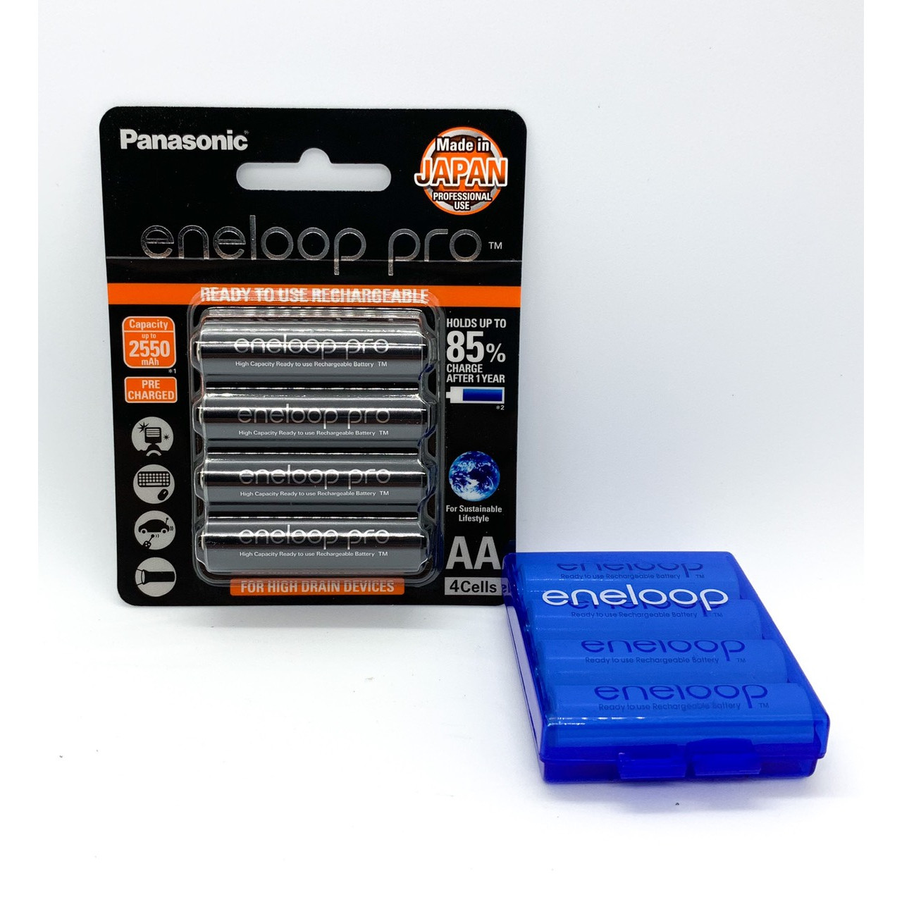 Pin Sạc AA Eneloop Pro 2550 mAh Made In Japan Kèm Hộp Bảo Quản - Hàng Chính Hãng