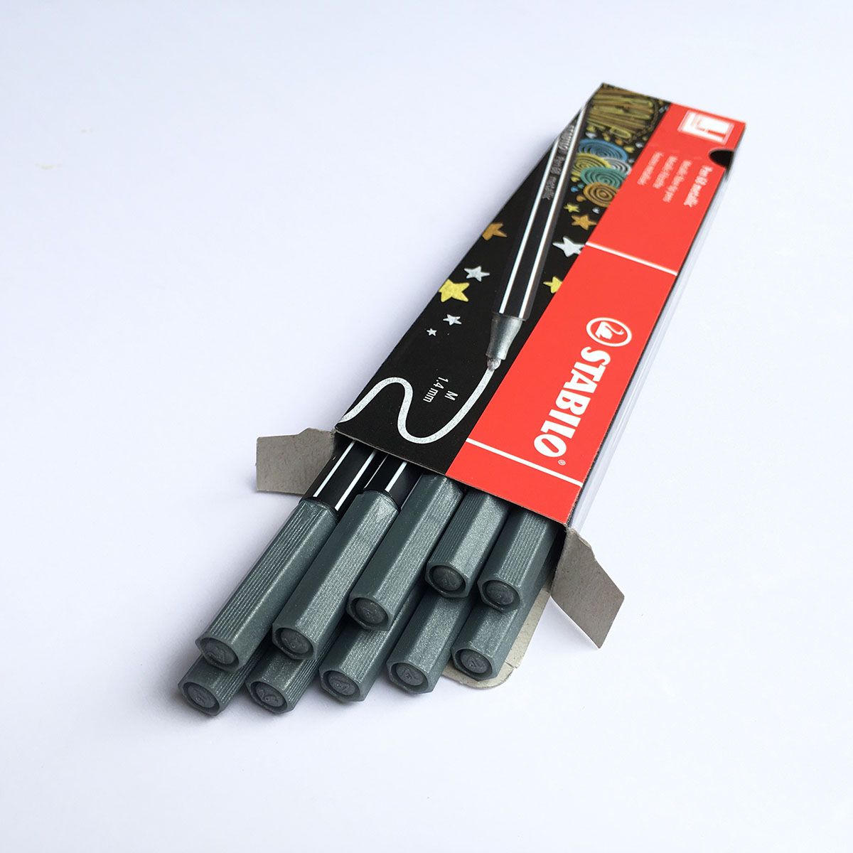 Hộp bút lông nhũ STABILO Pen 68 metallic (PNM68) - Nhũ xanh lá (836)