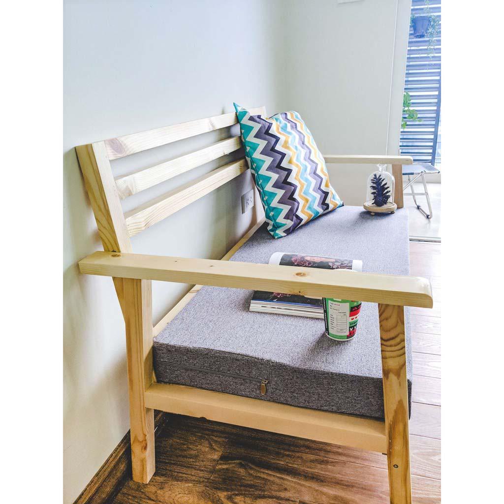Ghế Sofa Phòng Khách/Ghế Sofa Gỗ Tiếp Khách +++Gỗ Thông Nhập Khẩu Cao Cấp+Nhẹ Dễ Lắp