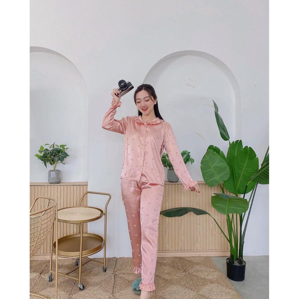 - Set Pijama Tim Bèo Gấm - Mã D314