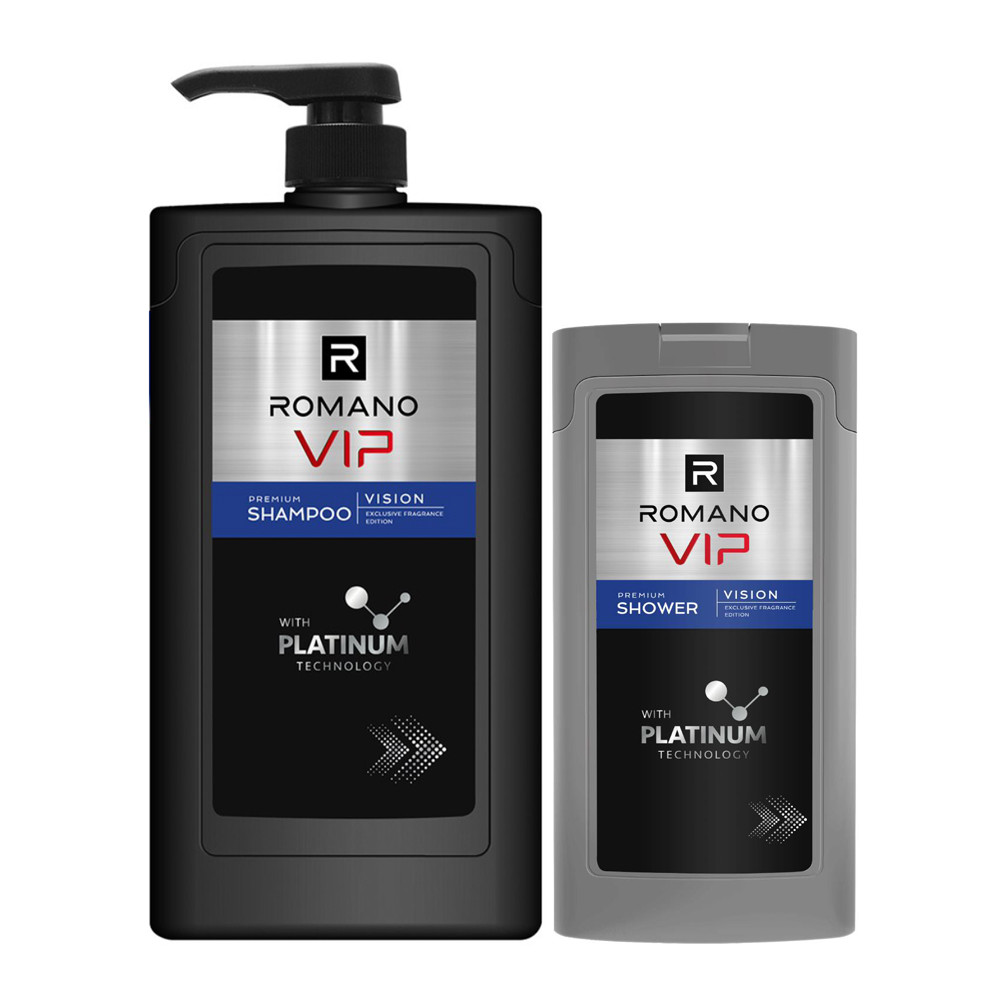 Dầu Gội Nước Hoa Cao Cấp Romano Vip Vision 650ml Tặng Kèm Sữa Vip Vision 150ml