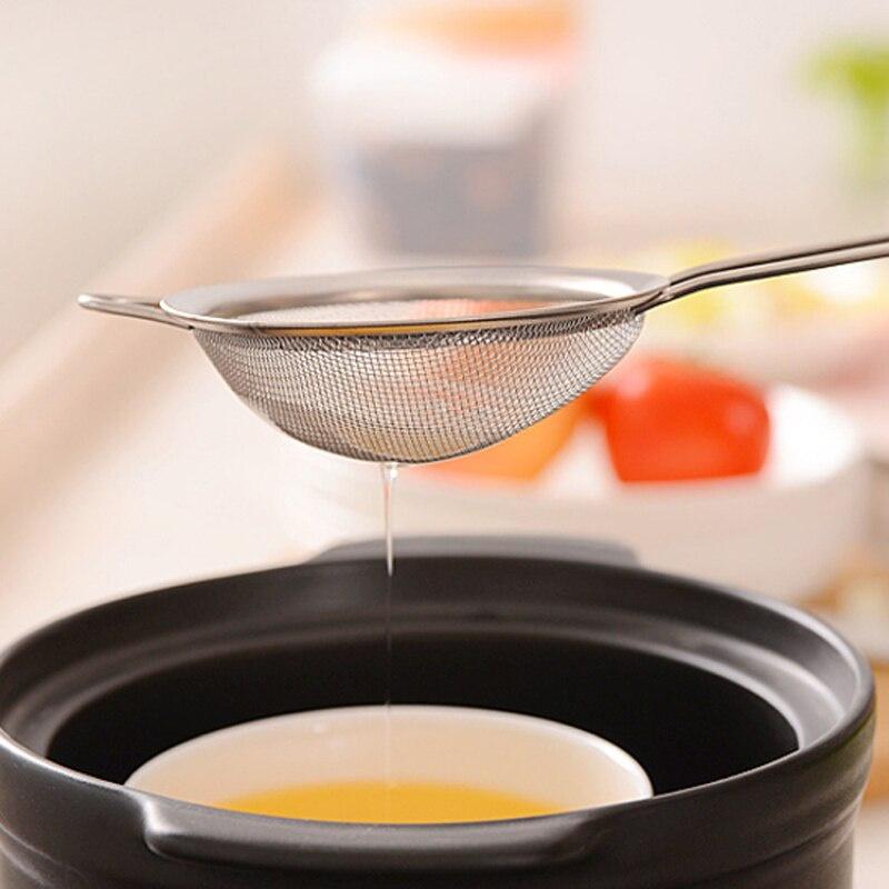 Stainless Steel Flour Sieve Colander Screen Mesh Tea Strainer Mesh Flour Oil Strainer Cookware Cooking Tools Kitchen Sieves