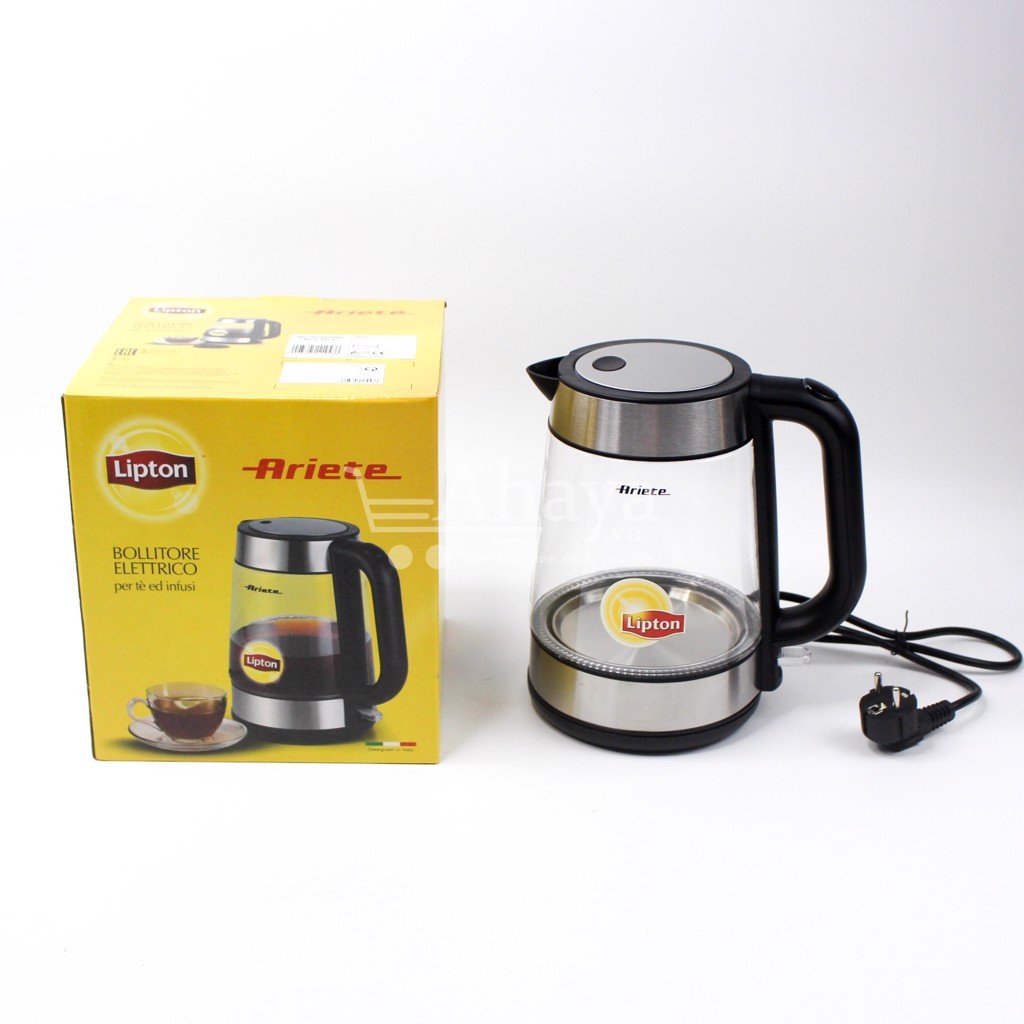 Bình Đun Siêu Tốc Thủy Tinh Ariete 1.7L MOD.2874 - Ý - Hàng Chính Hãng