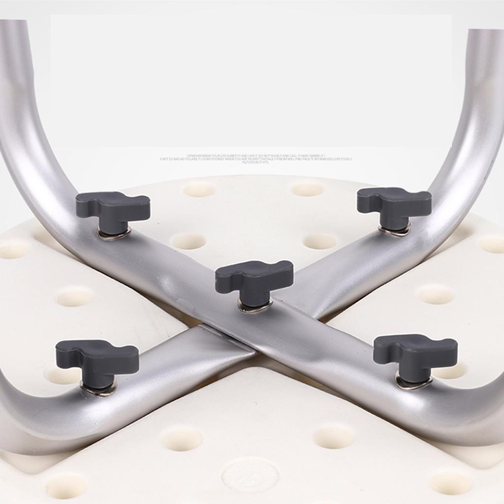 Shower Chair, Adjustable Height Bath Stool - Hospital Tool Free Bench Bathtub Stool Seat with Anti-Slip Rubber Tips for Safety and Stability