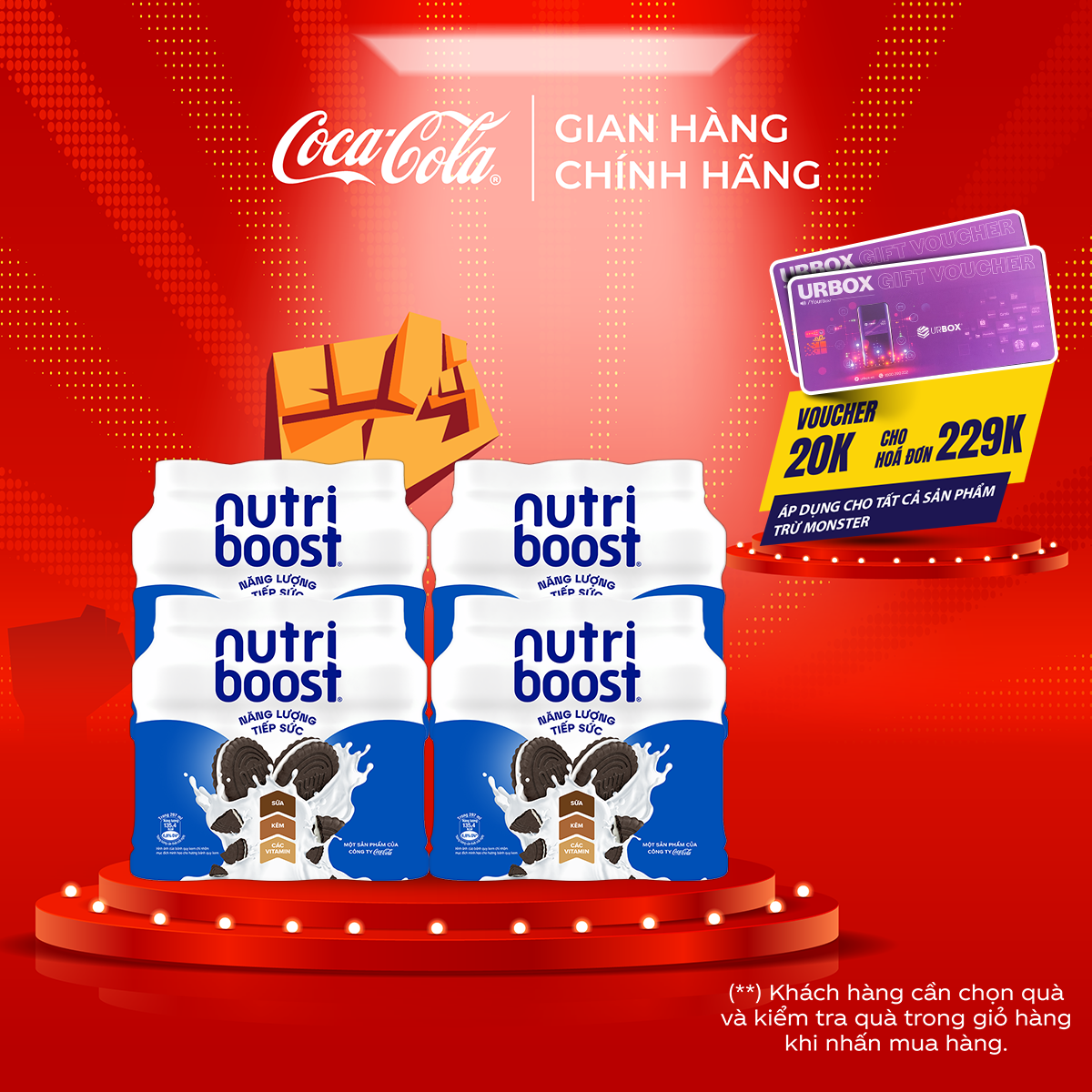 Lốc 24 Chai Thực phẩm bổ sung Nước uống sữa trái cây Nutriboost hương bánh quy kem 297ml/Chai Coca-Cola Official Store