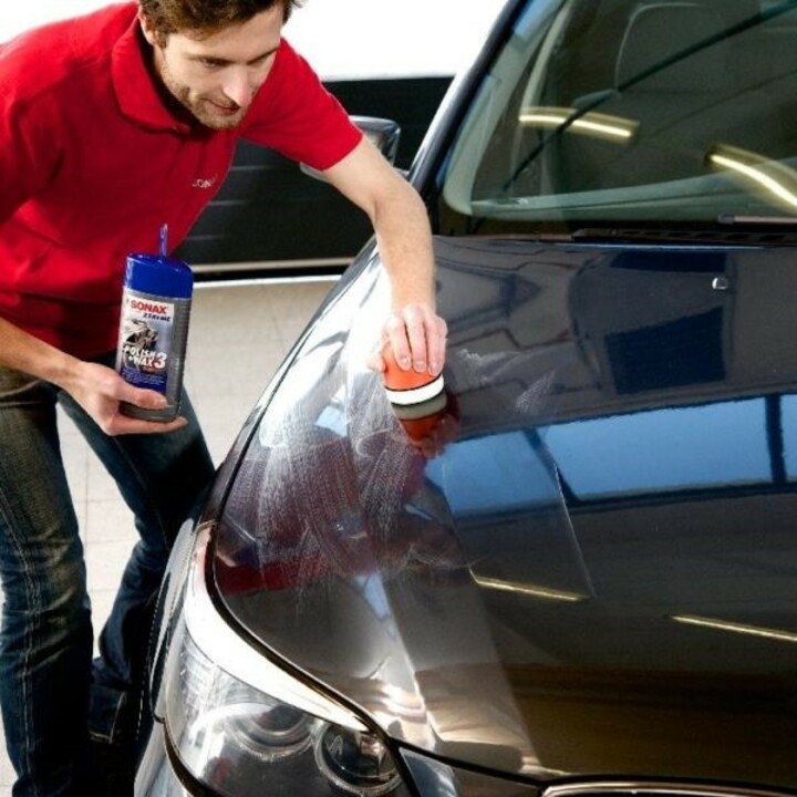 Hình ảnh Dung dịch xóa xước, đánh bóng và bảo vệ sơn xe ô tô, xe hơi 3 trong 1 Sonax Wax 250 ml 202100