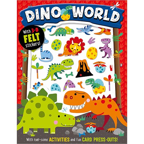 Felt Stickers Dino World Activity Book