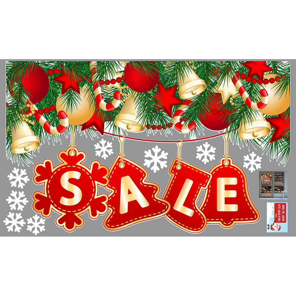 Decal trang trí giáng sinh combo số 1