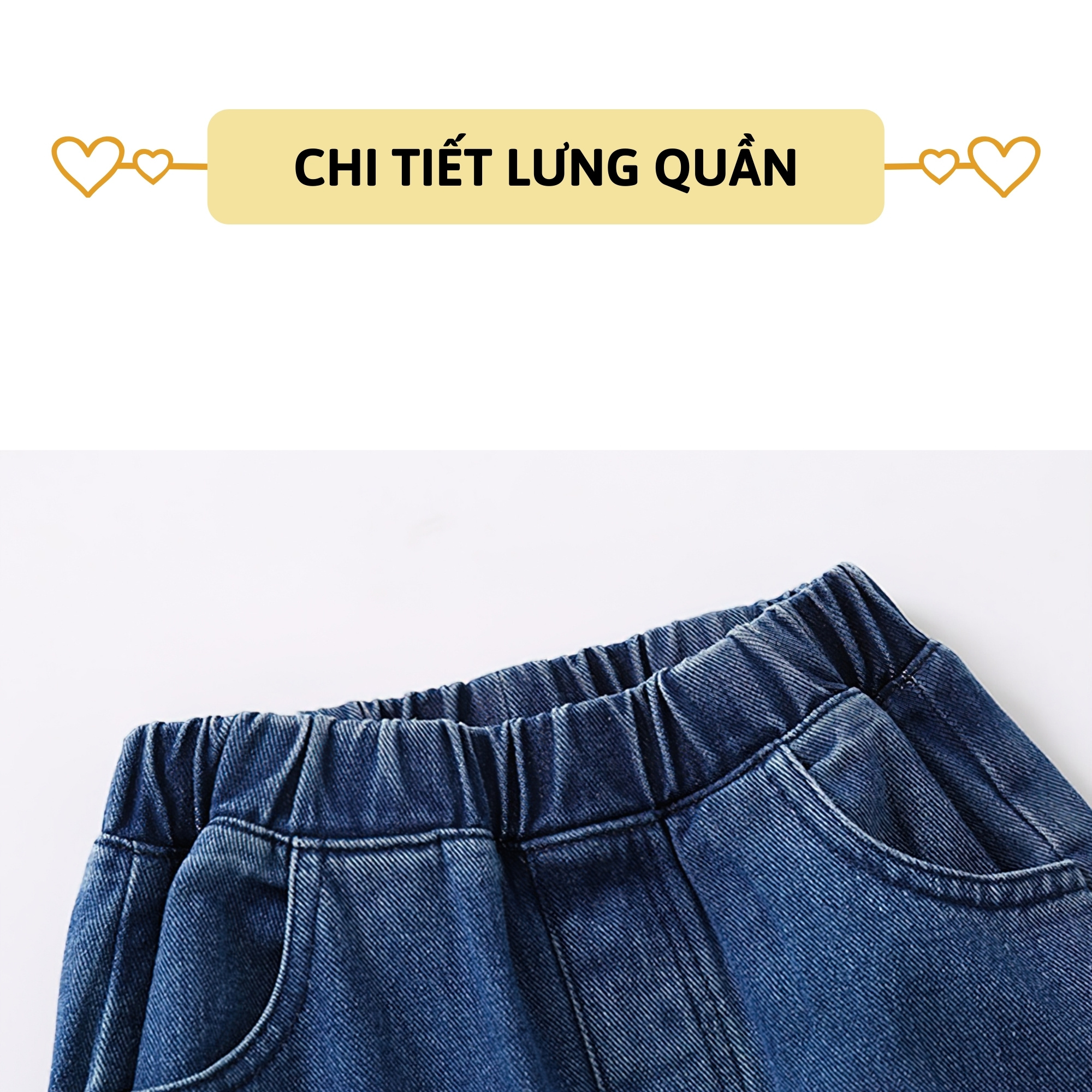 Quần jean dài bé trai 27Kids WELLKIDS quần bò mềm lưng chun nam cho trẻ từ 2-10 tuổi BLJE1