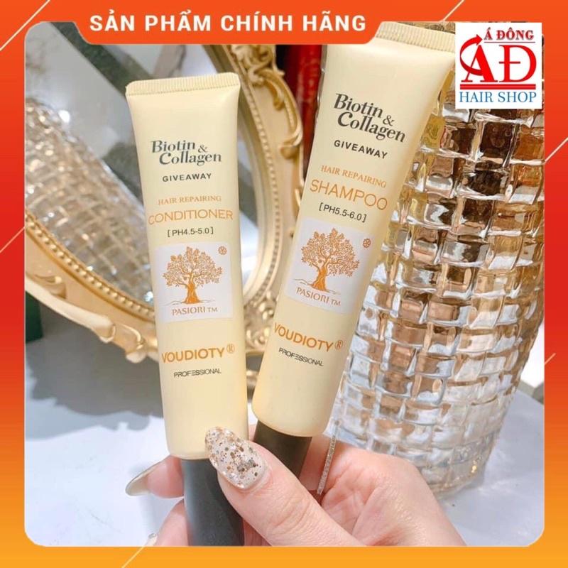 BỘ DẦU GỘI XẢ MINI BIOTIN COLLAGEN VOUDIOTY PASIORI TM GIVEAWAY 30ML*2 (TUÝP)