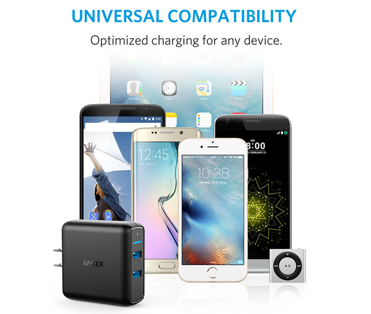 Adapter Sạc Anker PowerPort Speed 2 Wall Charger Quick Charge 3.0 A2025111 - Đen - Hàng Chính Hãng Adapter Sạc Anker PowerPort Speed 2 Wall Charger Quick Charge 3.0 A2025111 - Đen - Hàng Chính Hãng
