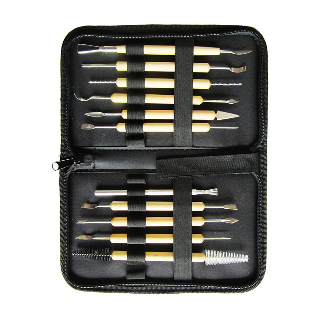 11x Pottery Clay Sculpture Carving Modelling Ceramic Tools Set DIY Art Craft