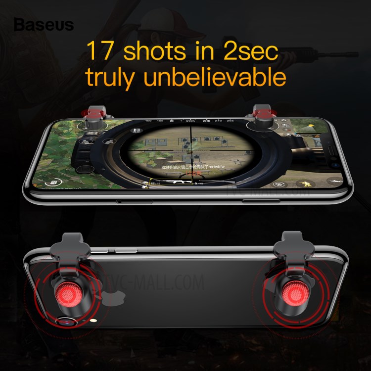 Bộ gamepad nút hỗ trợ chơi game PUBG Baseus Red-Hot cho điện thoại máy tính bảng (Màu ngẫu nhiên) - Hàng chính hãng