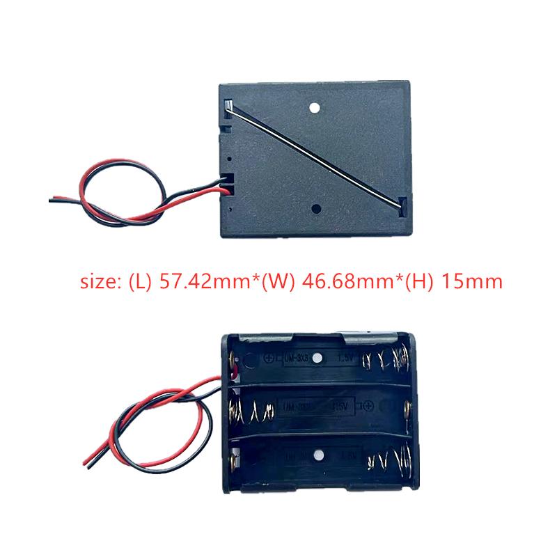 5 Hộp đựng pin nguồn AA Hộp lưu trữ Hộp đựng đa mục đích Tự làm Giá đỡ pin AA LR6 Hộp đựng có dây cáp Màu sắc: 3AA 10 CÁI