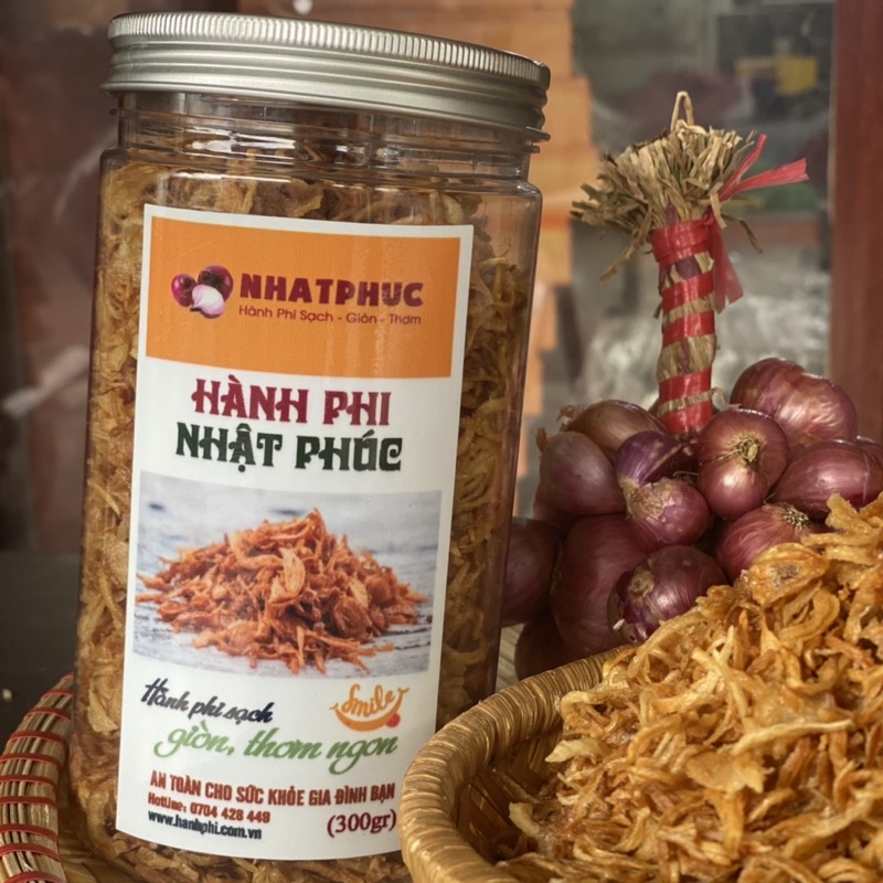 Hành Phi Sạch Ông Bốn - Thơm, Giòn, Nguyên Chất 100%( Hũ 300g)