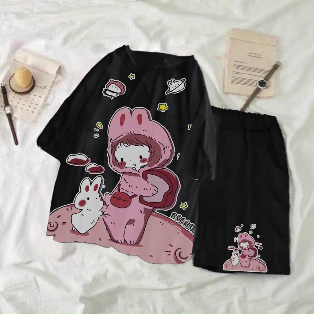 Set đồ bộ hoạt hình ️ Bộ mặc nhà Cartoon BÉ THỎ form rộng Freesize Unisex nam nữ Molly Fashion