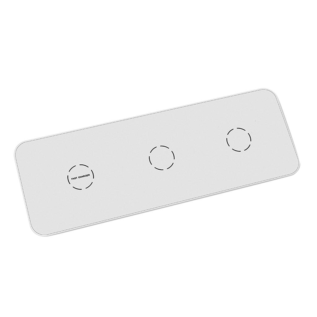 3 in1 Wireless Fast Charger Charging Stand Dock Pad for iWatch Phone US Plug