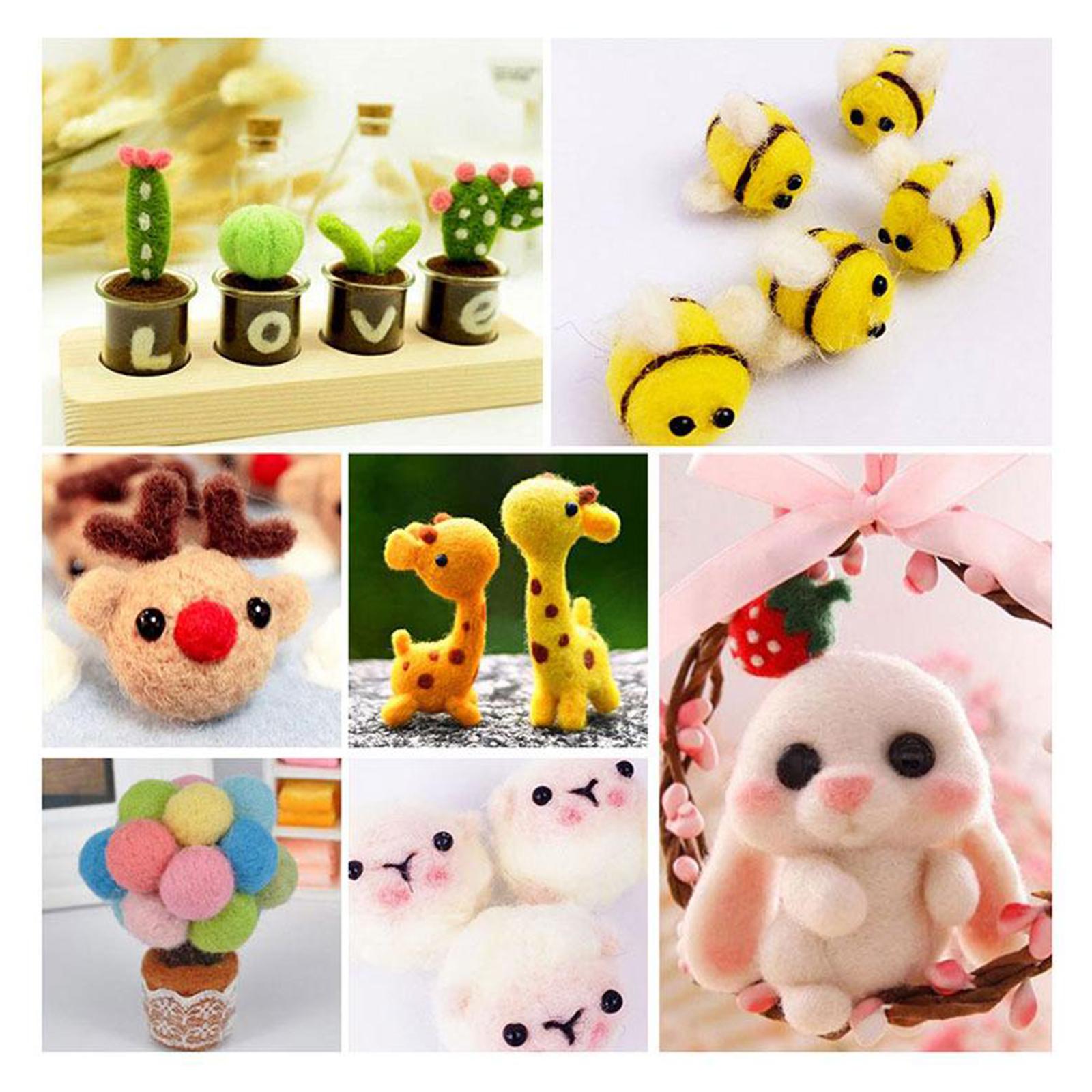 Needle Felting Kit, Wool Roving 36/50 Colors Set, Needle Felting Supplies for Starter, Wool Felt Tools Storage Box,Handwork, Crafts Making Kits