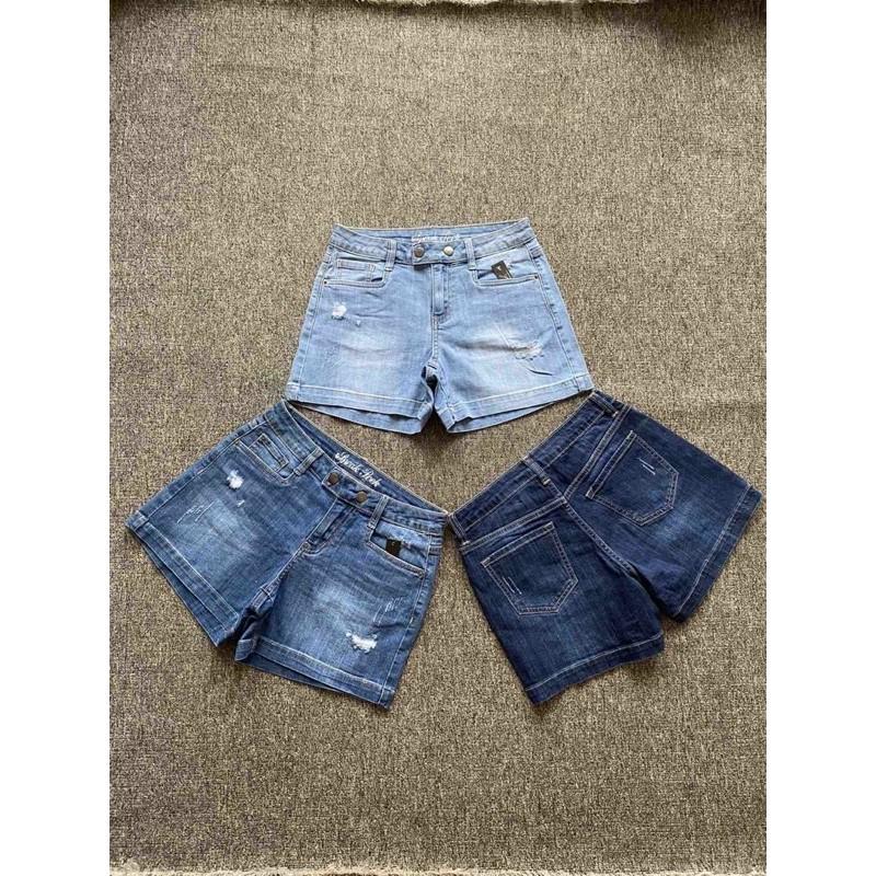 QUÂN SHORT JEANS NỮ TRƠN CÀI CÚC BA MÀU CẬP BẾN B-T