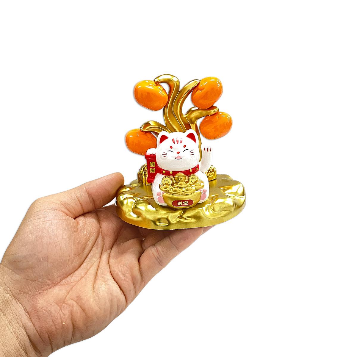 Tượng Mèo Thần Tài Vẩy Tay - Trang Trí Tết - JS901/02/05 - Mẫu 1