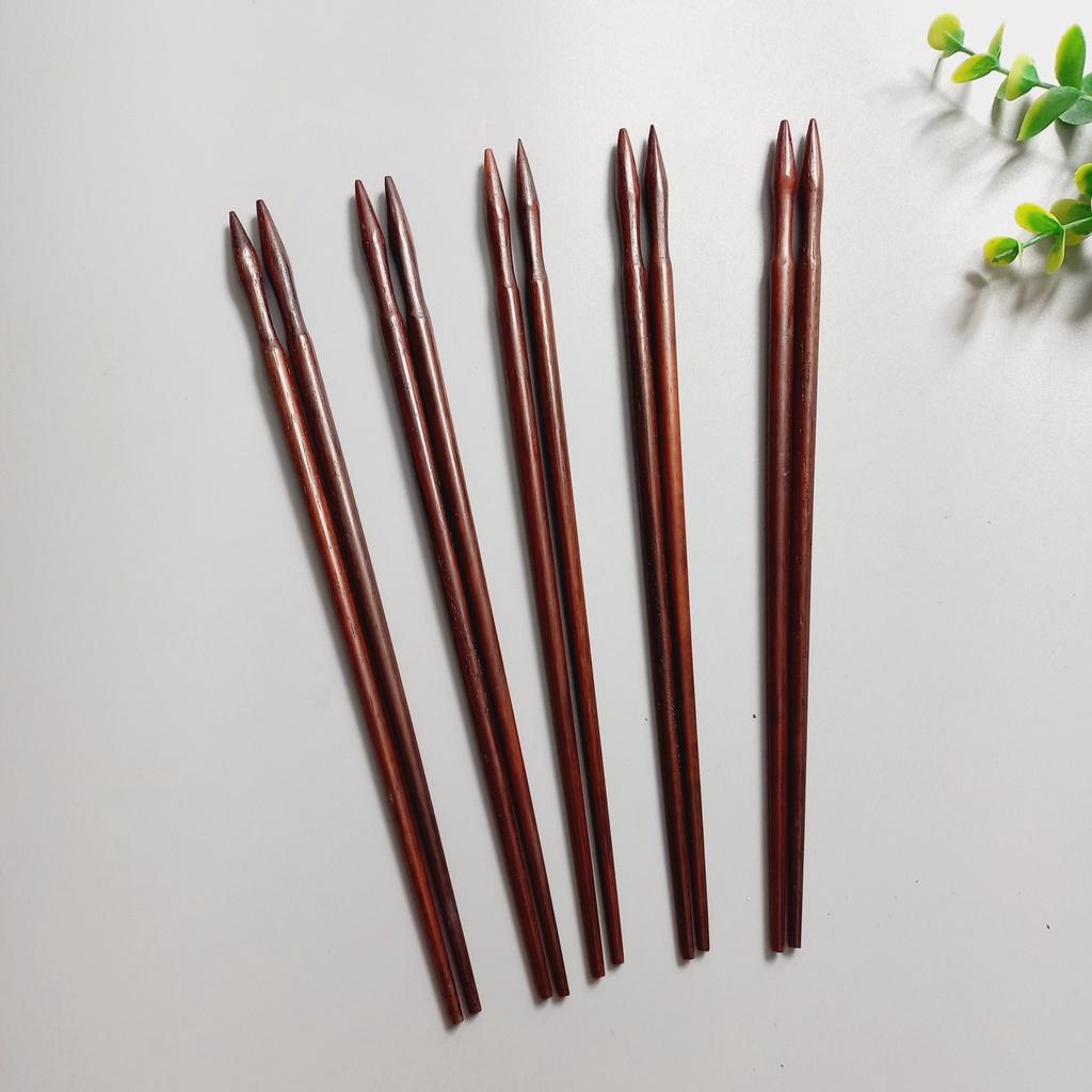 Đũa Gỗ Trắc Tự Nhiên 25cm Cán Mũi Nhọn, Đũa Ăn Cơm, Phụ Kiện Nhà Bếp, Chụp Ảnh Decor Siêu Đẹp