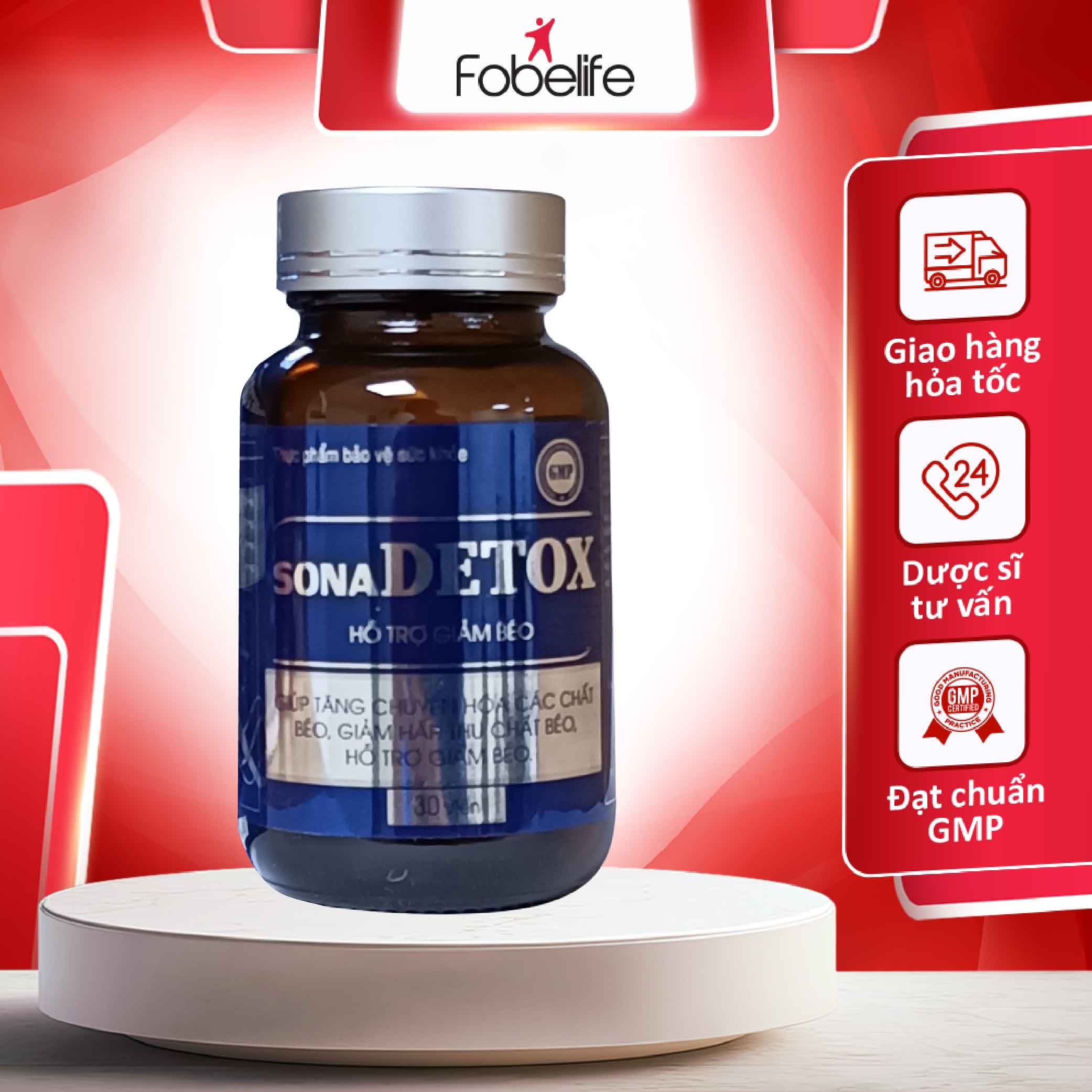 Viên Uống Giúp Tăng Chuyển Hóa Chất Béo Duy Trì Cân Nặng Sona Detox - Lọ 60 viên
