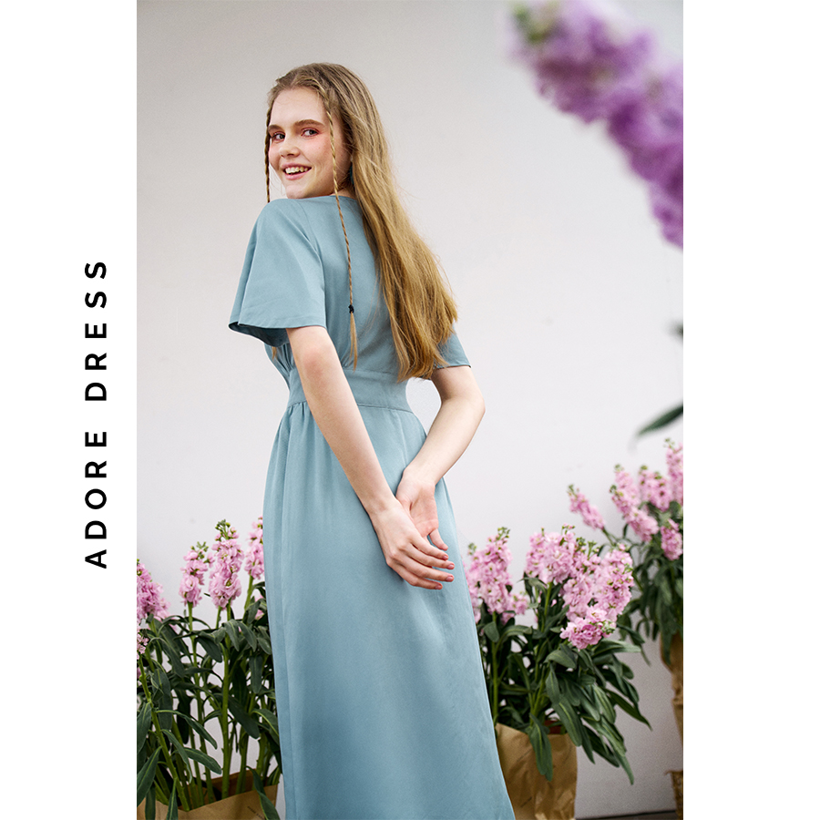 Đầm midi dress thô mềm 4 màu 3ASDR2048 ADORE DRESS