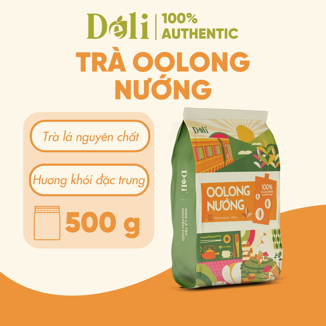 [NEW]  Trà Oolong nướng Déli - 500gr - chuyên dùng pha chế trà sữa, trà trái cây.