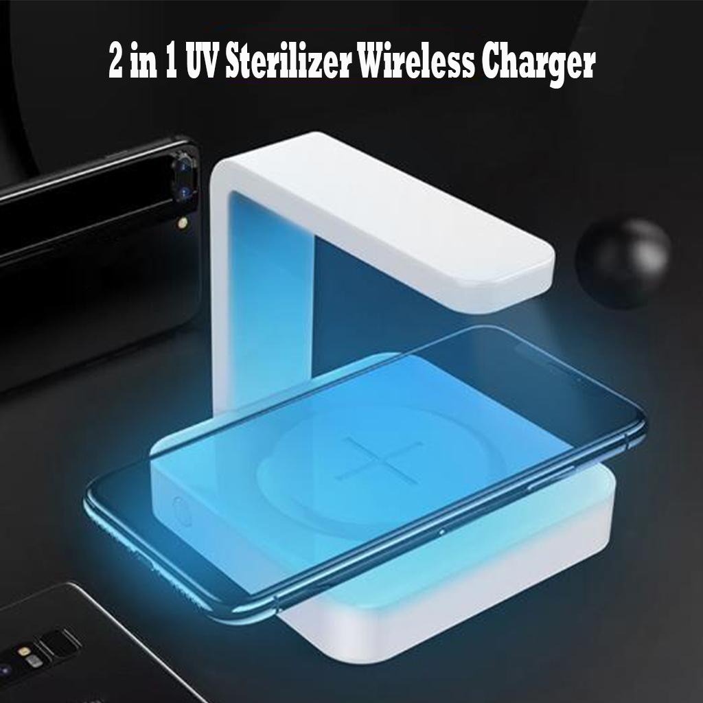 Cell Phone UV Disinfection Light Smartphone Sterilizer Wireless Charger Stand