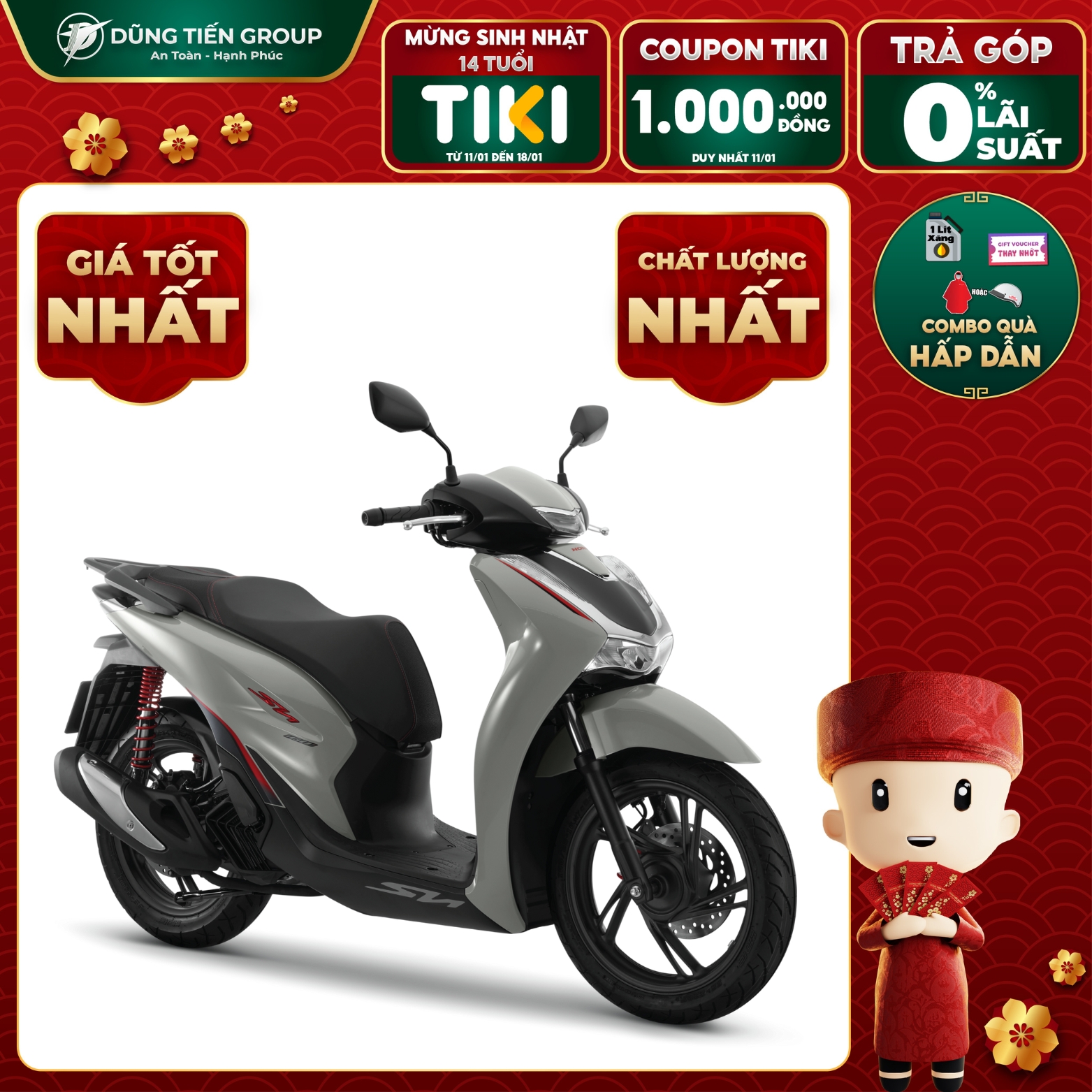 Xe Máy Honda SH160i Phiên Bản Thể Thao 2024