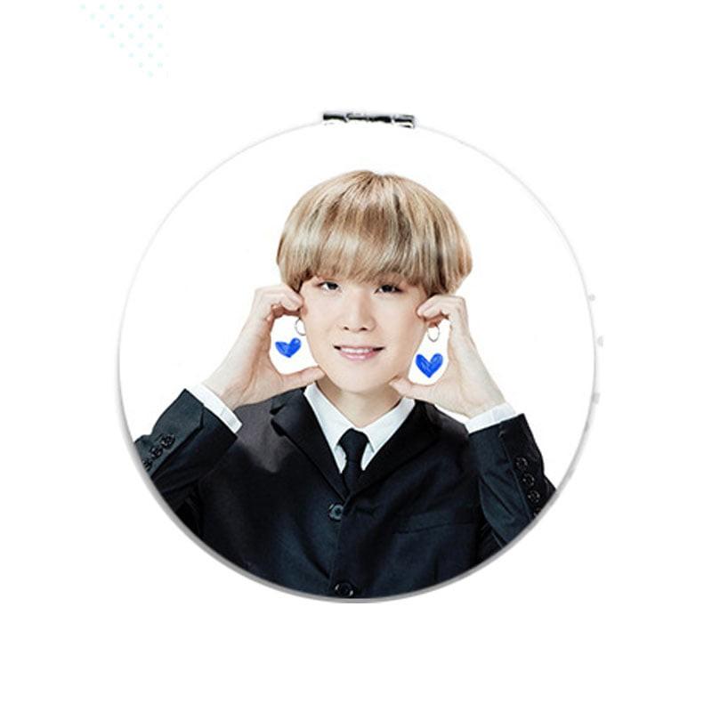 Gương mini cute Suga BTS hình tròn 1 mặt