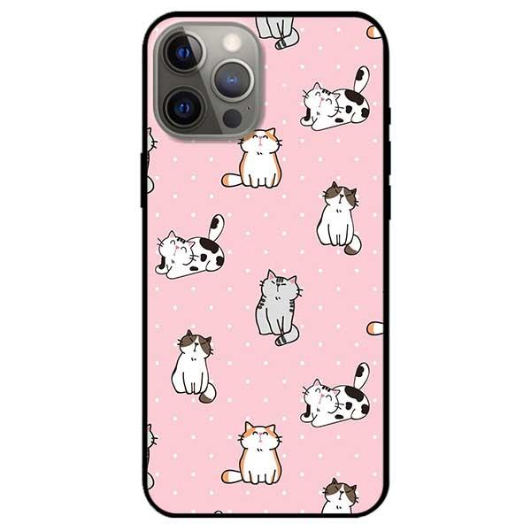 Ốp lưng dành cho Iphone 12 Mini - 12 / 12 Pro - 12 Pro Max mẫu Mèo Trắng Đen Nâu