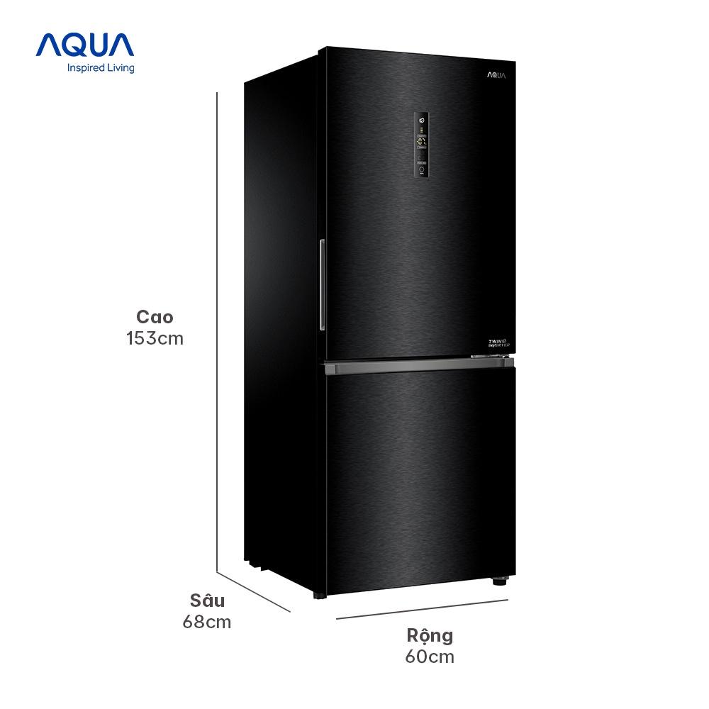 Tủ lạnh ngăn đông dưới Aqua 260 Lít AQR-I298EB(BS) - Hàng chính hãng - Chỉ giao HCM, Hà Nội, Đà Nẵng, Hải Phòng, Bình Dương, Đồng Nai, Cần Thơ