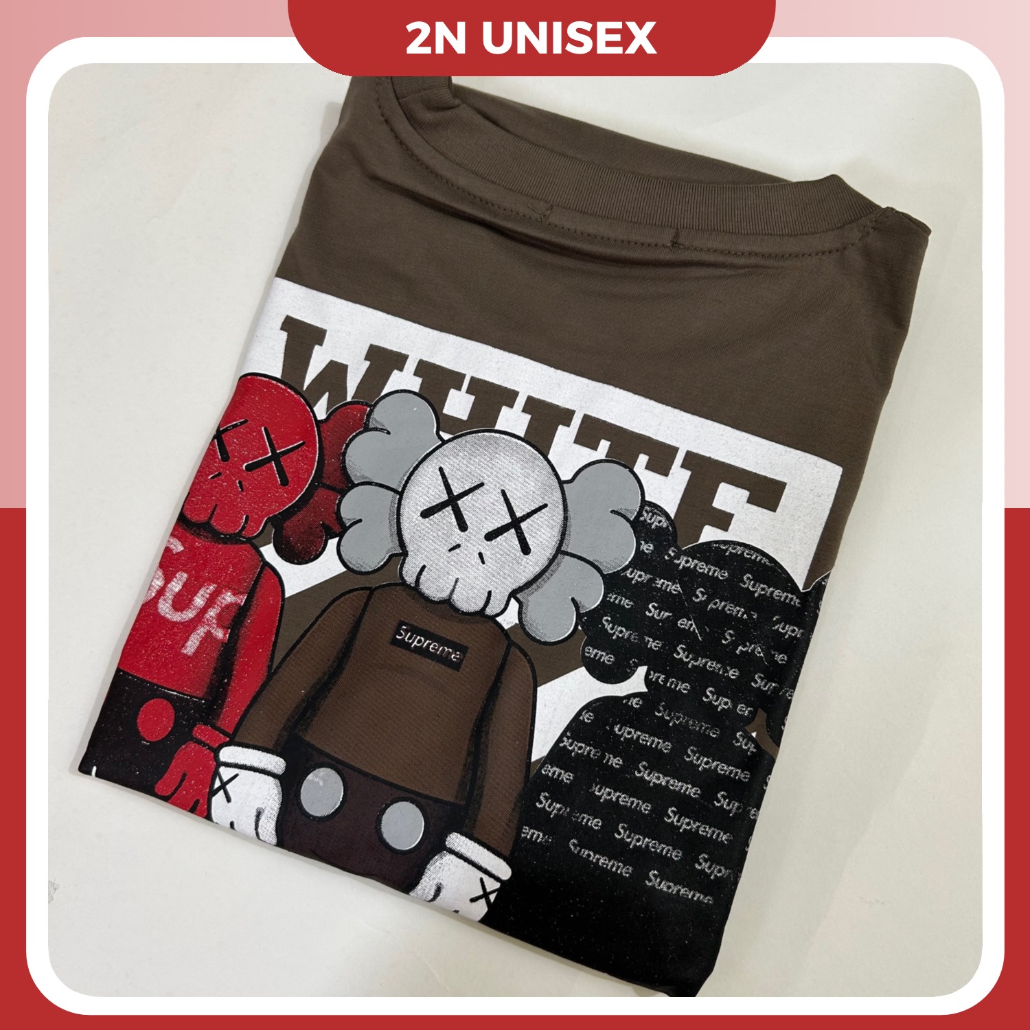 Áo thun tay lỡ form rộng - phông nam nữ cotton oversize - T shirt Suprem - 2N Unisex