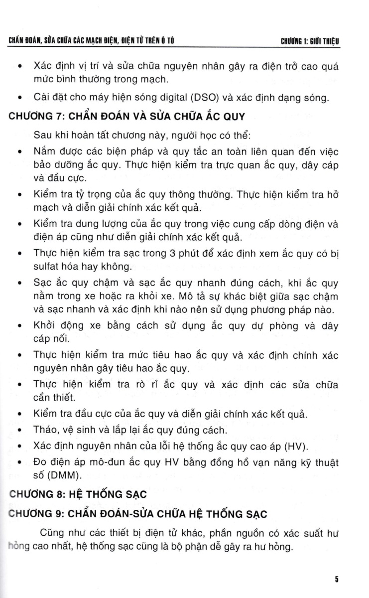 Chẩn Đoán, Sửa Chữa Các Mạch Điện, Điện Tử Trên Ô Tô