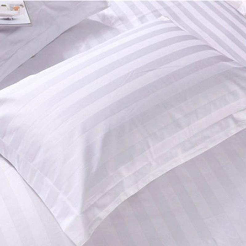 Hình ảnh Gối Lông vũ Microfiber Sọc trắng dùng trong khách sạn và gia đình sang mịn đẳng cấp 5 sao