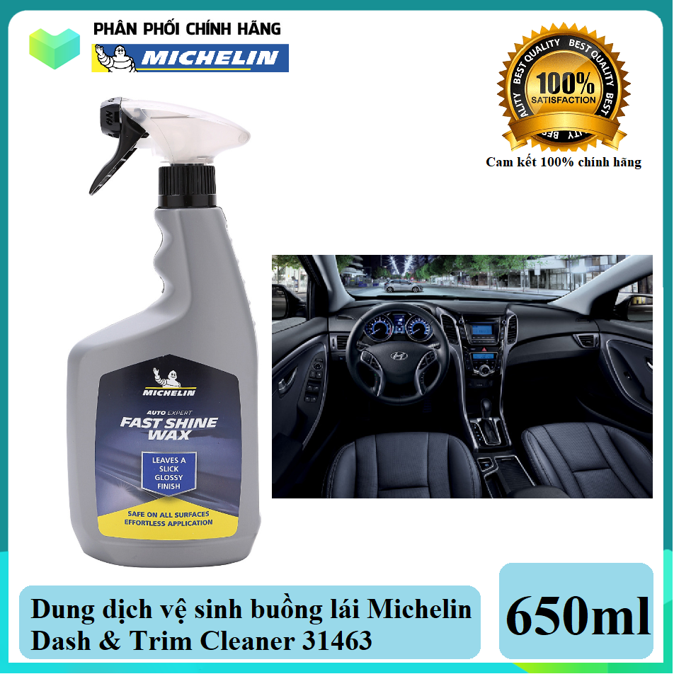 Dung dịch vệ sinh buồng lái Michelin Dash & Trim cleaner 31463 - 650ml - Hàng chính hãng