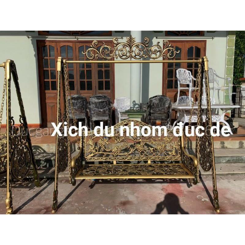 Xích đu nghệ thuật sân vườn nhôm đúc siêu sang trọng
