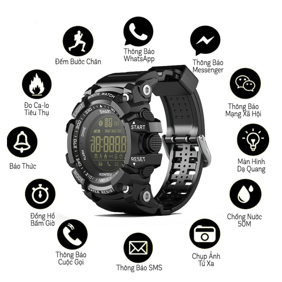 Đồng hô thể thao smart watch chống nước EX Sport