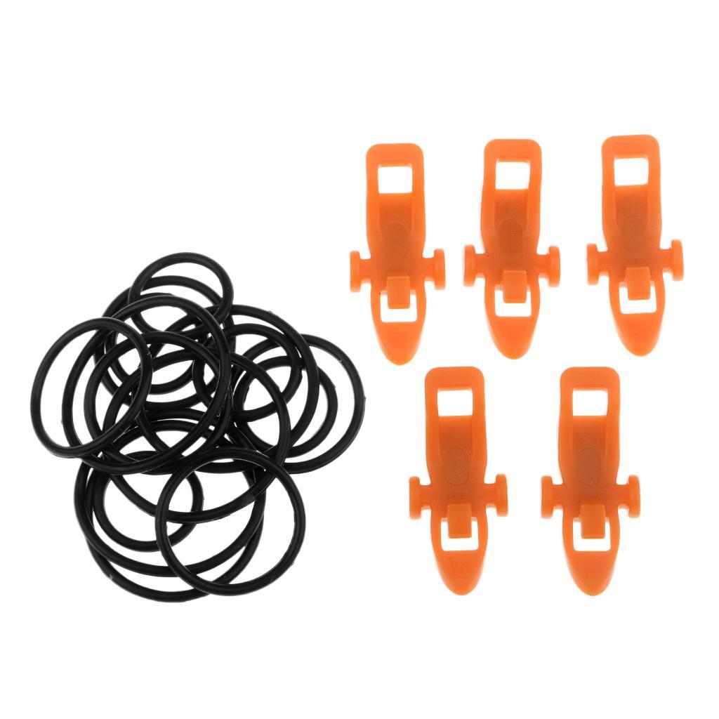 5 Pieces Fishing Hook Adjustable Rod Pole Lure Treble Holder Hang Hooks Bait